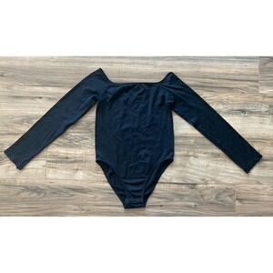 Spirit Halloween Black Women's Long Sleeve Bodysuit Costume Sz Medium